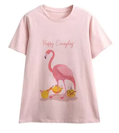 Tee-shirt Flamant Rose Femme Maman