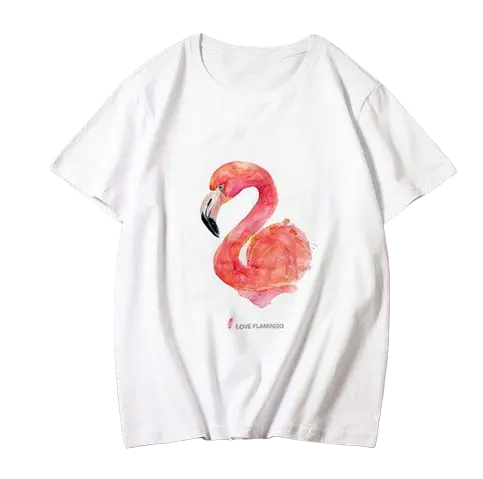 Tee-shirt Flamant Rose Femme Solo