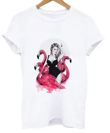 Tee-shirt Flamant Rose Femme