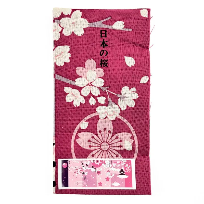 Tenugui Japonés Sakura Fucsia