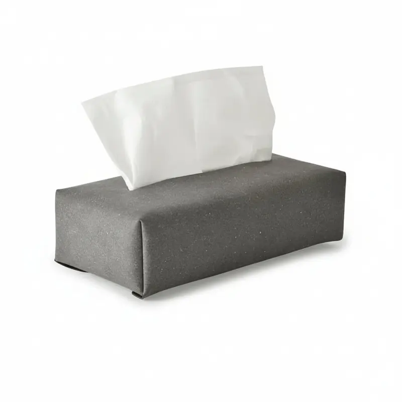 TISSUE COVER (recycled leather) black