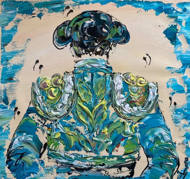 Toréro - Peinture sur toile 40x40 cm