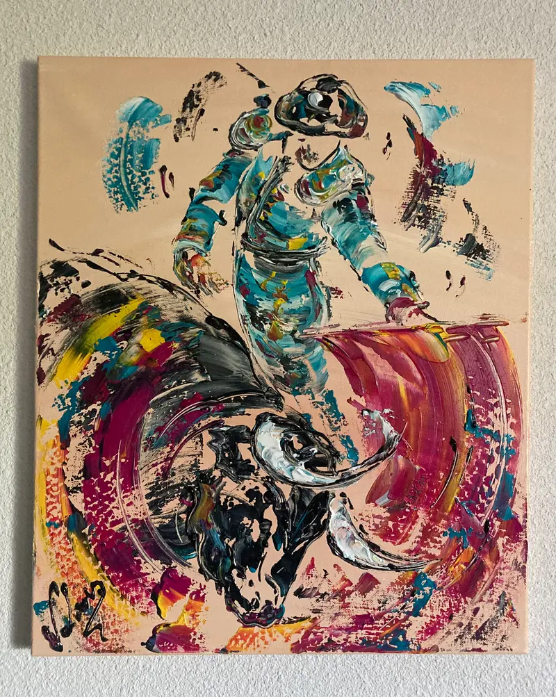 Torero - Peinture sur toile 55x46cm