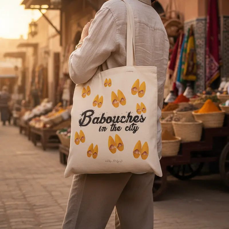 Tote bag Babouches in the City