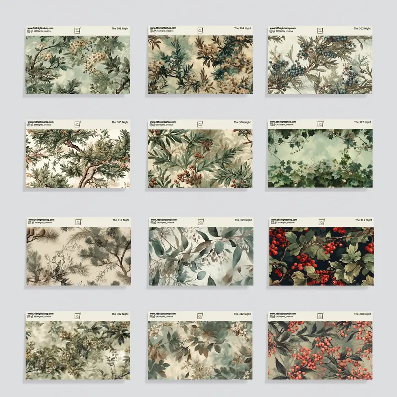 Tranquil Woods - Botanical Trees Washi Sticker Pack