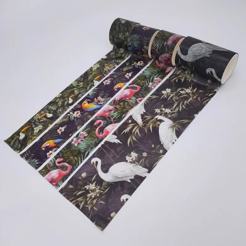 Tropical Feathered - Exotic Birds and Botany Washi Tape Set