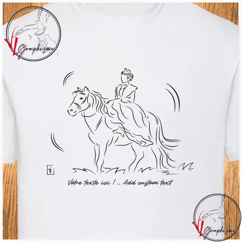 Tshirt Arlésienne à cheval en amazone