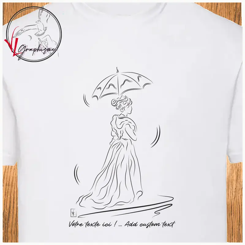 Tshirt Arlésienne à l'ombrelle