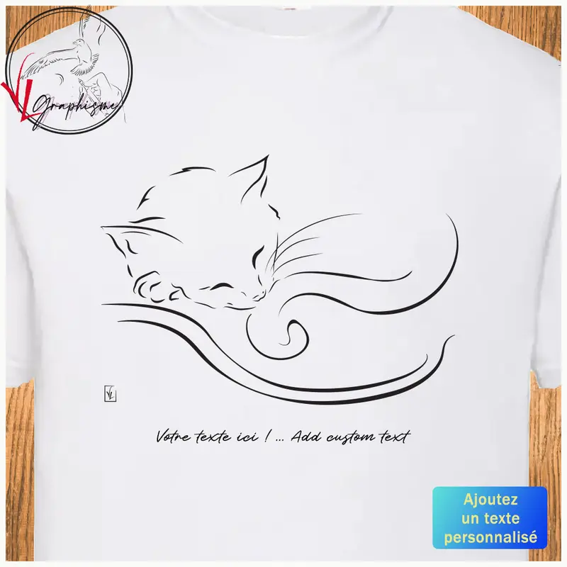 TShirt Chat endormi