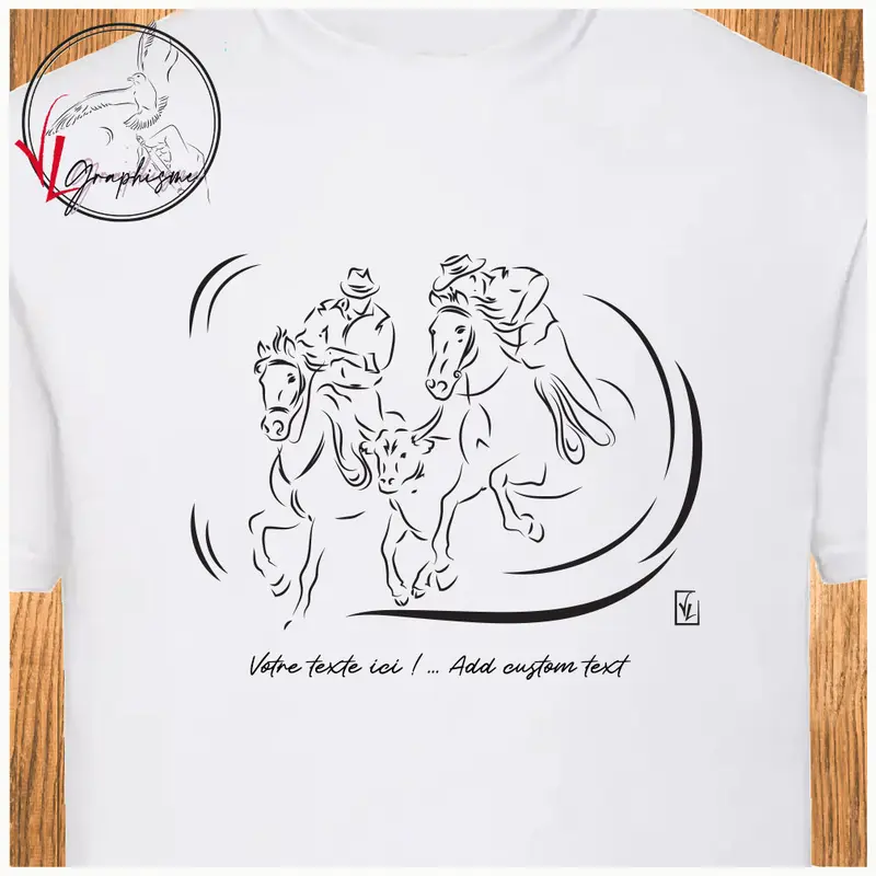 Tshirt Duo Gardians à cheval