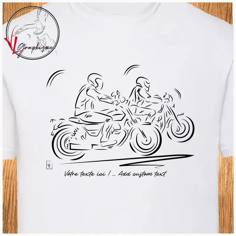 Tshirt le duo à moto