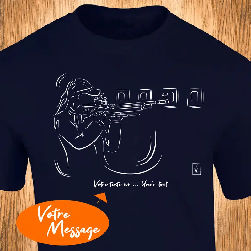 Tshirt Sport Tir carabine féminin
