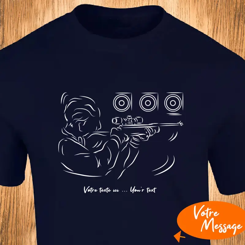 Tshirt Sport Tir carabine masculin