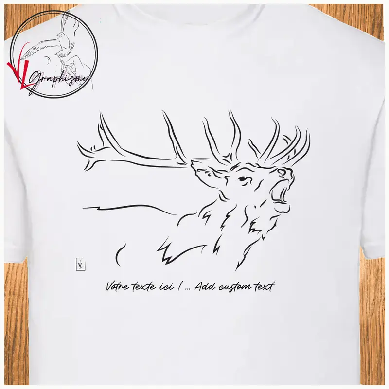 Tshirt Tête Cerf qui brame
