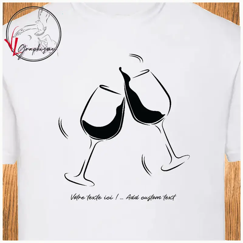TShirt trinquer verres vin
