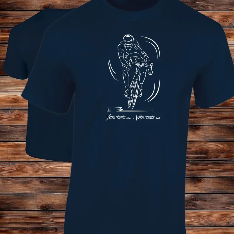 Vélo course sprint Graphisme sur T-shirt -
