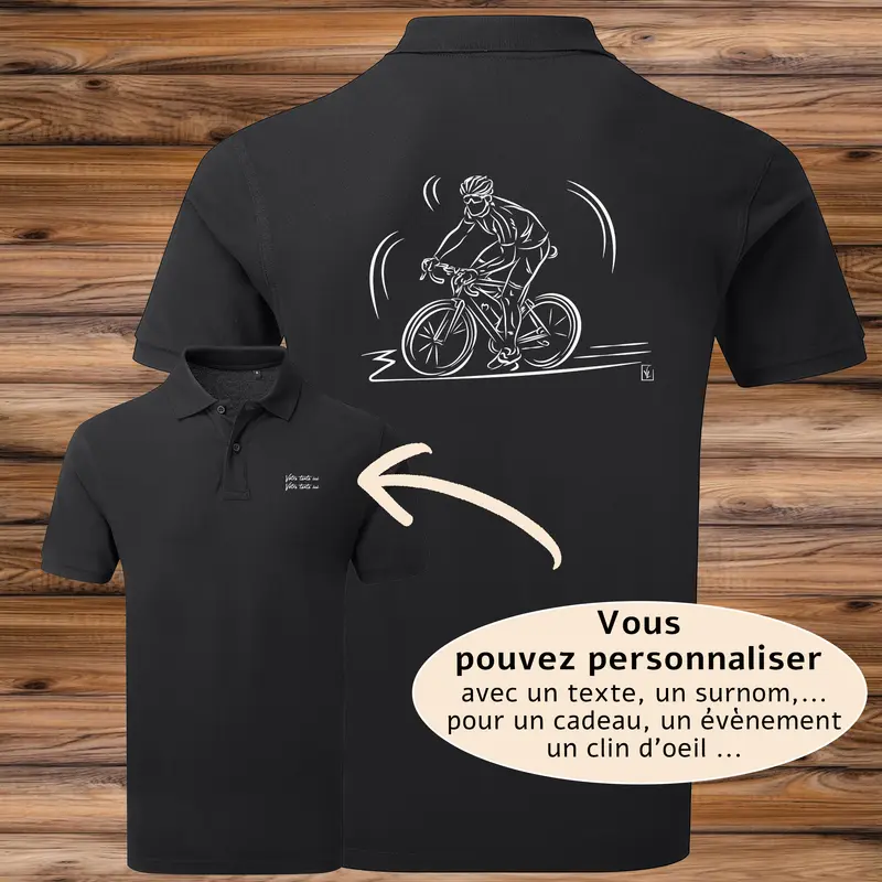 Vélo de course cyclisme Graphisme sur polo