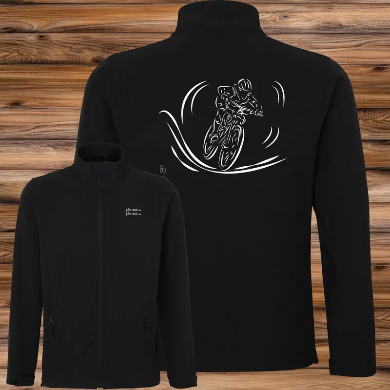 Vélo VTT Cross course Graphisme sur Veste sofshell