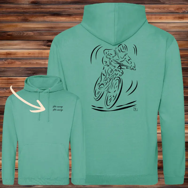 Vélo VTT Cross Graphisme sur Sweat-shirt