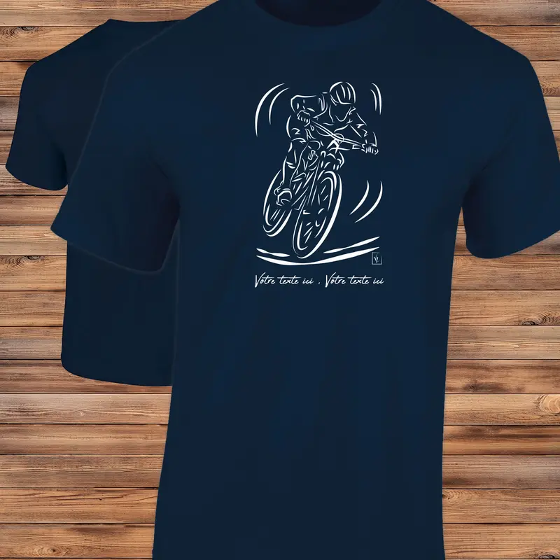 Vélo VTT Cross Graphisme sur T-shirt