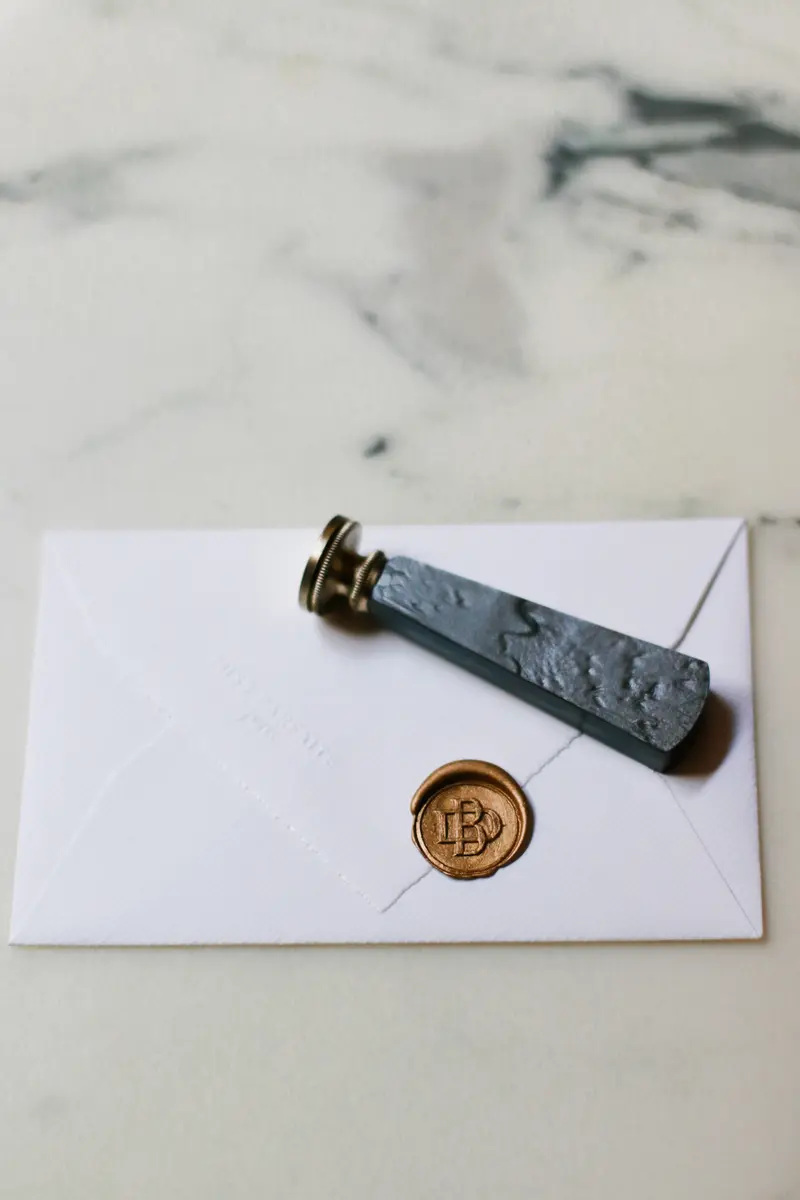 Vintage Wax Seal Monogram DB