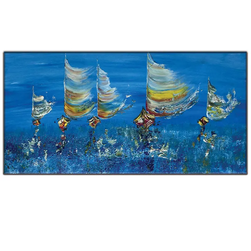 Voiliers Peinture sur toile 50x100cm