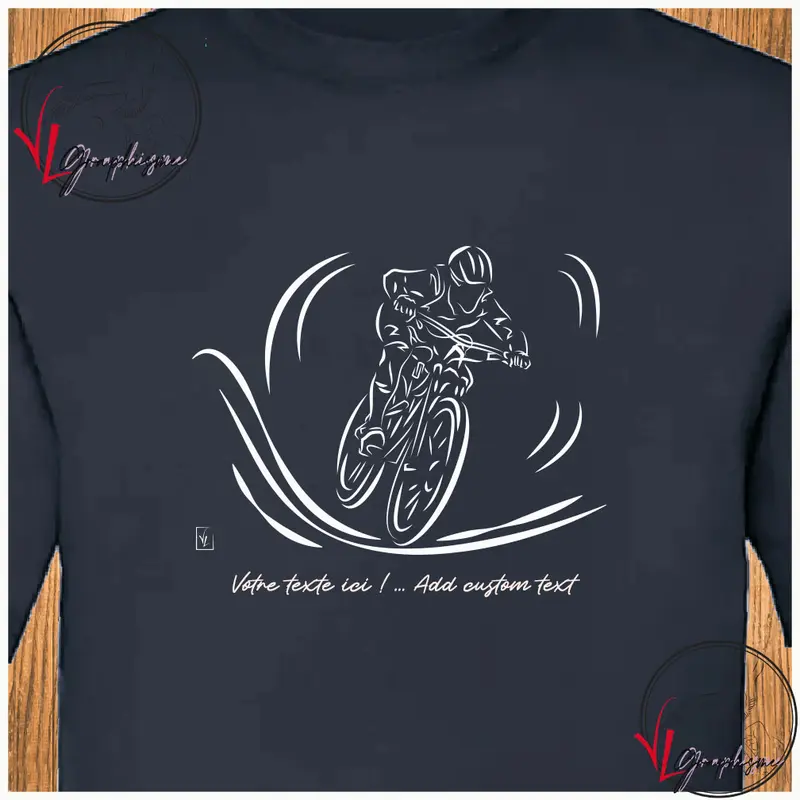 VTT Cross Graphisme sur T-shirt