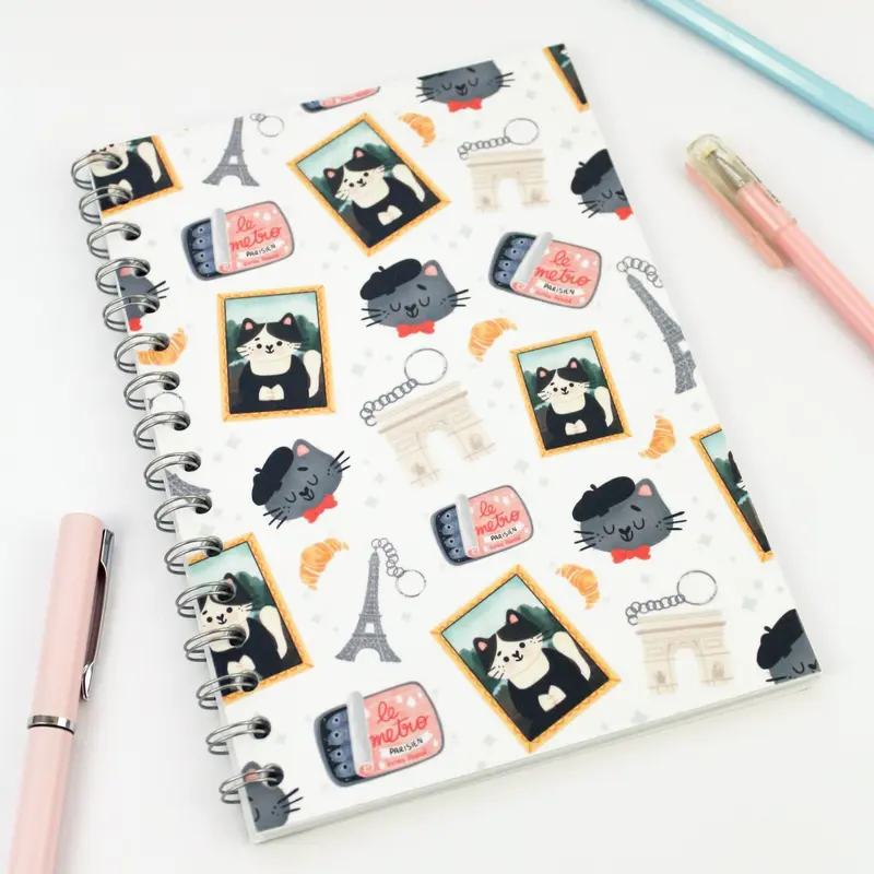 Welcome to Paris Spiral Notebook - French notebook
