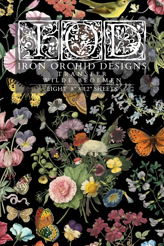 Wilde Bloemen Transfer par Iron Orchid Designs Lancement IOD printemps 2025