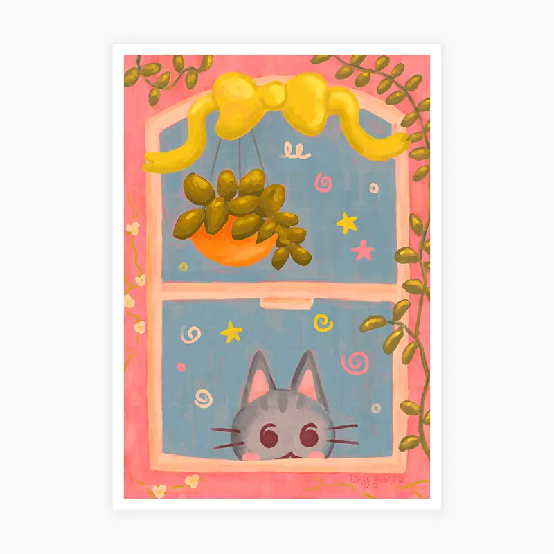 Window cat print #PR041