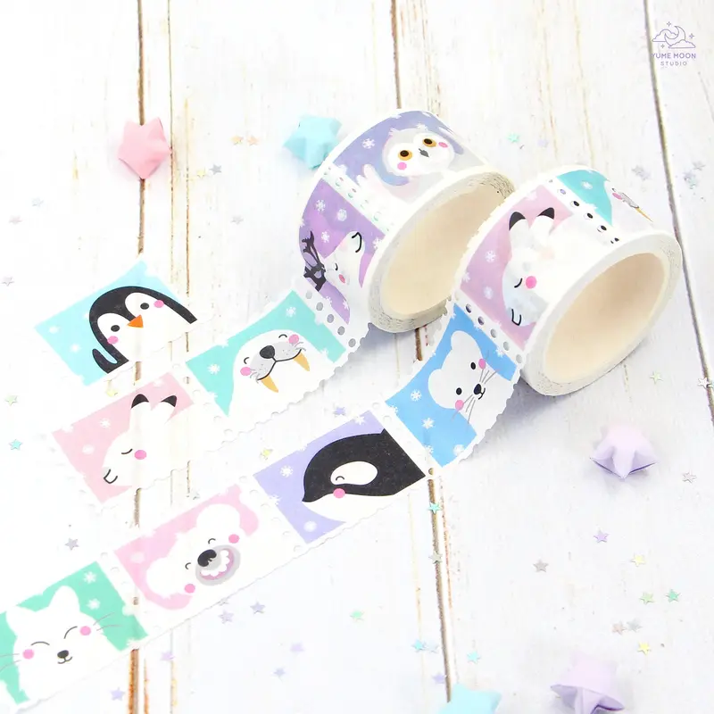 Winter Animals Stamps Washi Tape