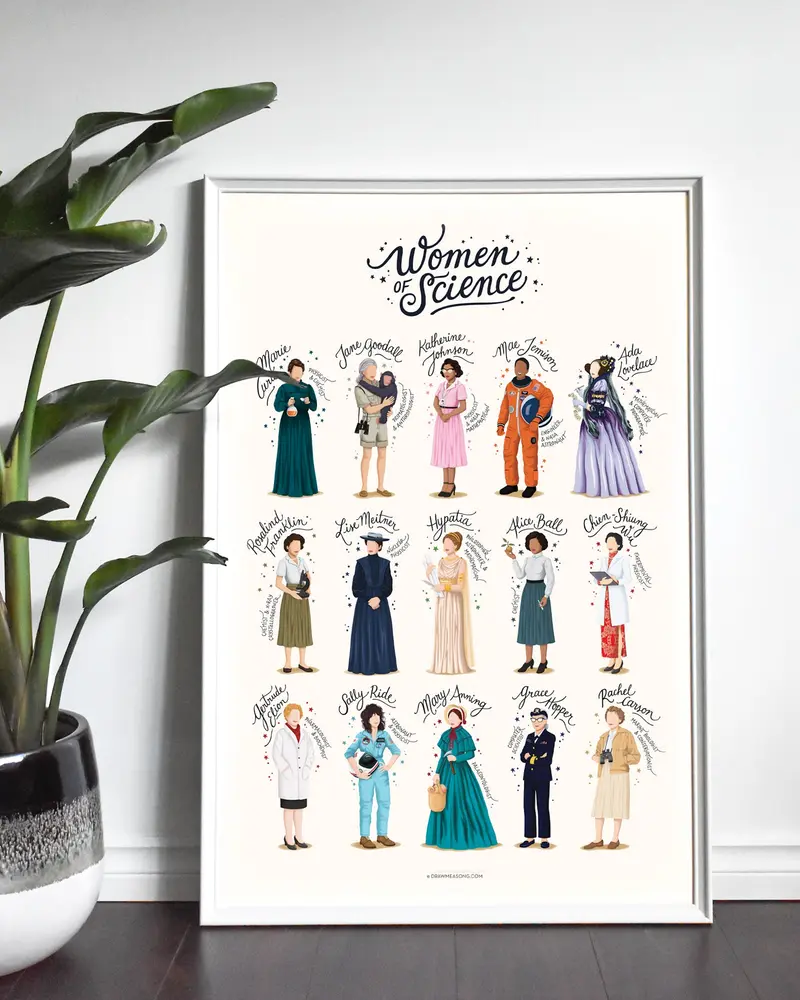 Women of Science Art Print